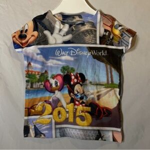 Disney Parks Kids T-Shirt Size XXSmall Blue Disneyworld Photographs 2015 Graphic
